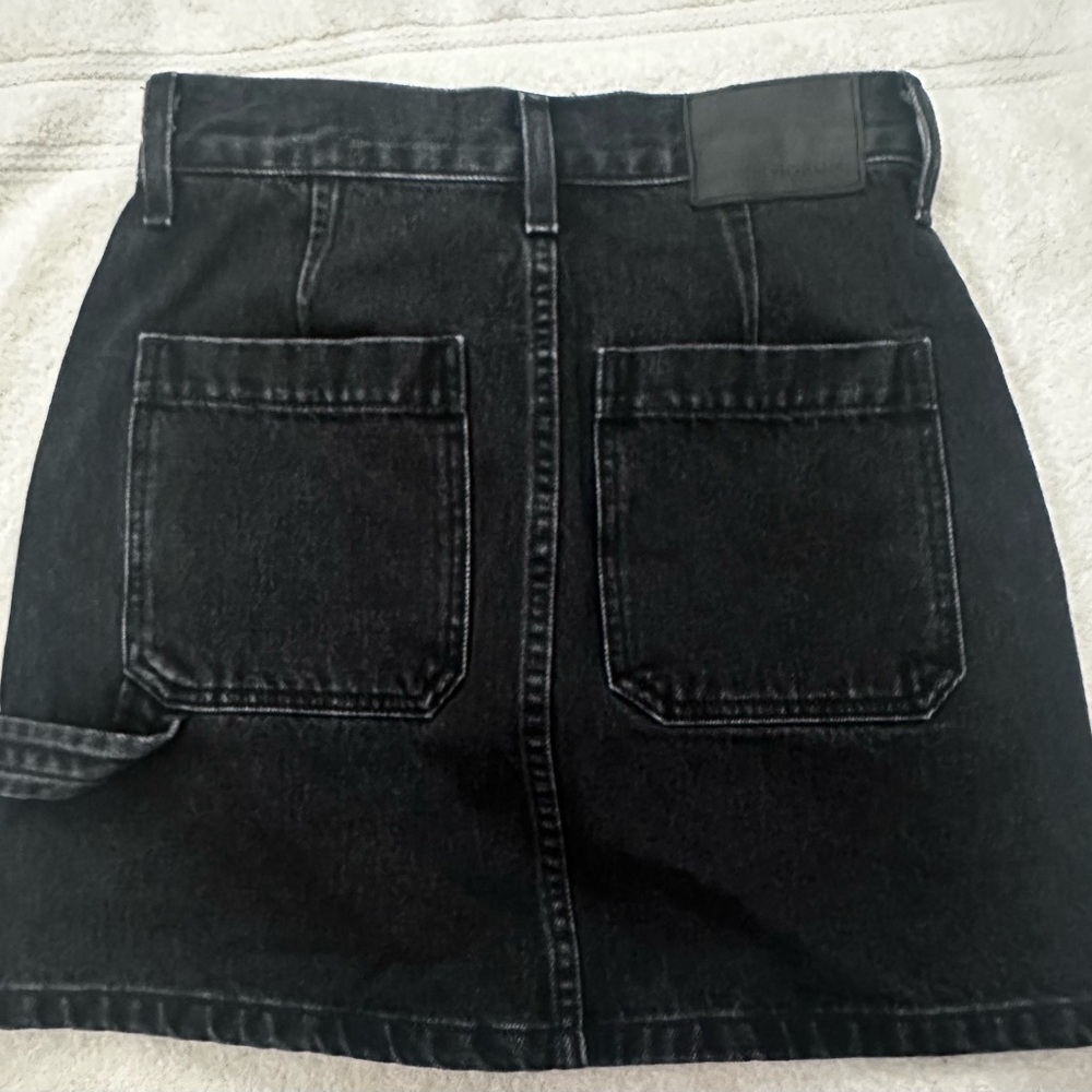 Denim Forum by Aritzia Black Denim Mini Skirt - Picture 2 of 7